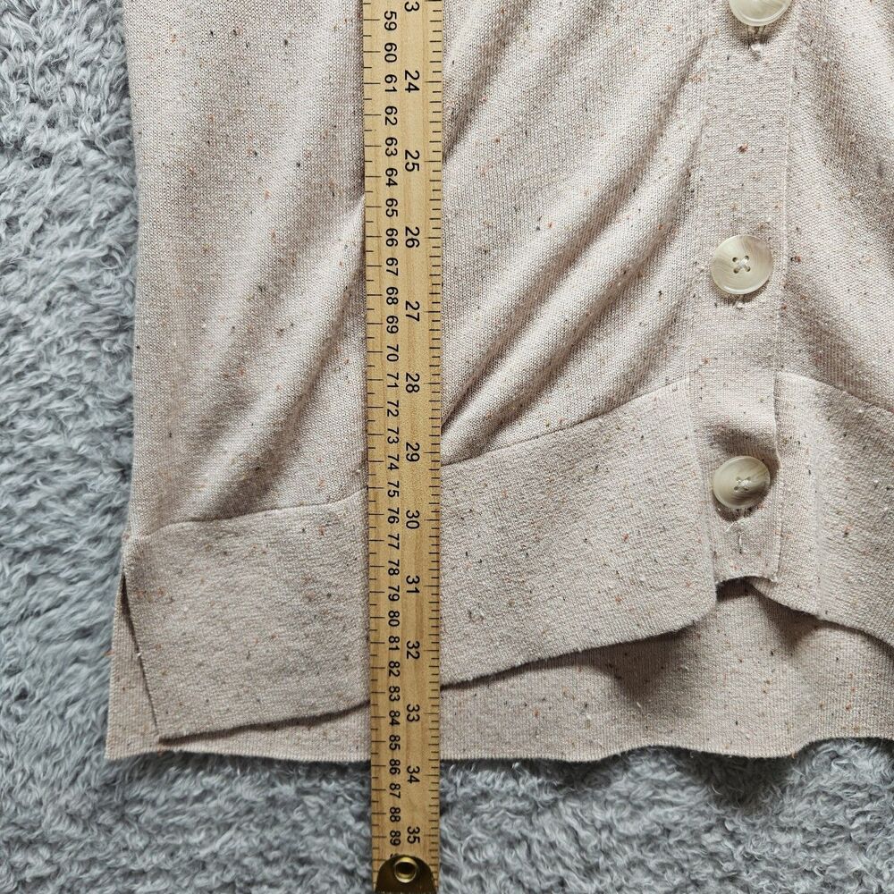 Loft Beige Tunic Cardigan Sweater Womens Size Small Buttons Lightweight Preppy - Picture 5 of 10